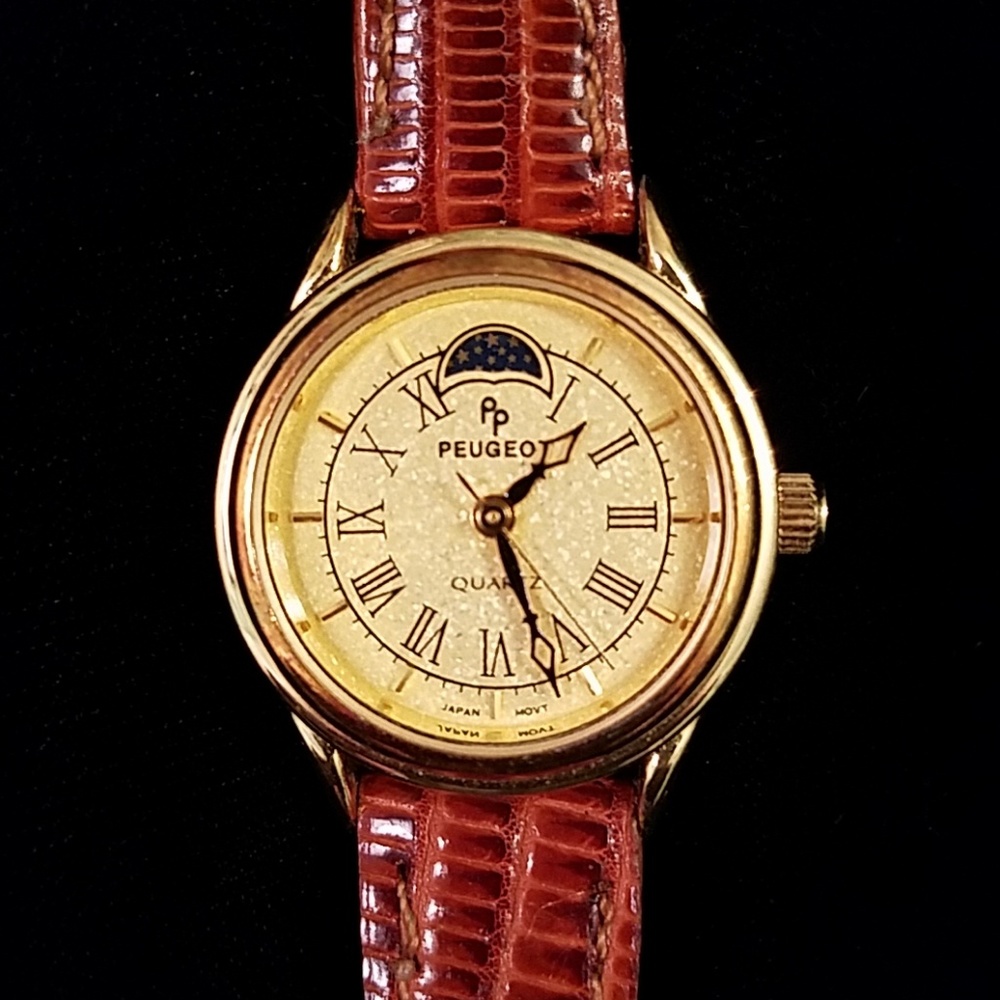 Peugeot Watch - Brown Leather Band
